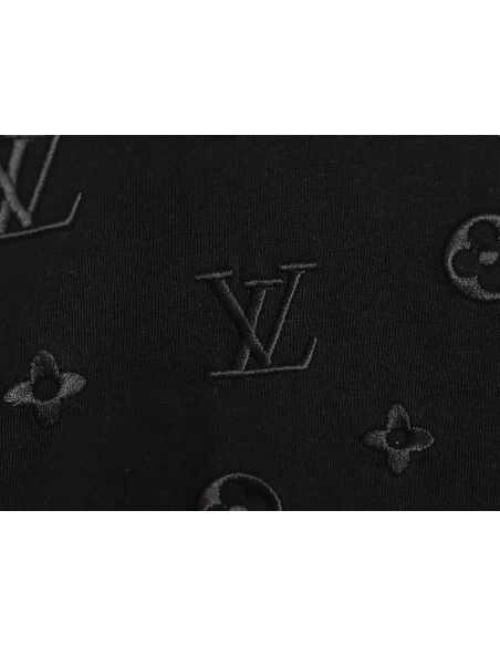 Louis Vuitton half-length logo monogram embroidered short-sleeved T-shirt TSK1,Louis Vuitton