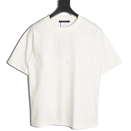 Louis Vuitton half-length logo monogram embroidered short-sleeved T-shirt,Louis Vuitton