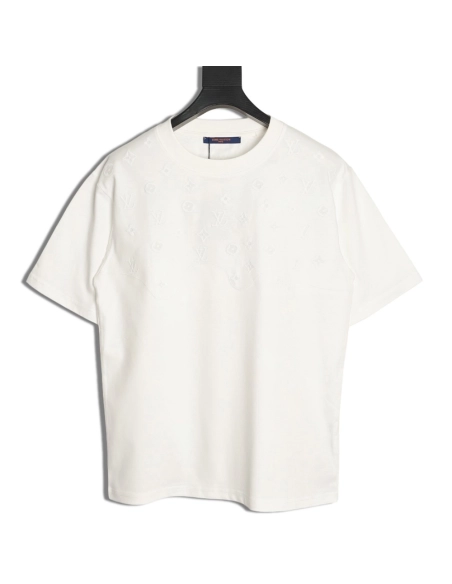 Louis Vuitton half-length logo monogram embroidered short-sleeved T-shirt,Louis Vuitton