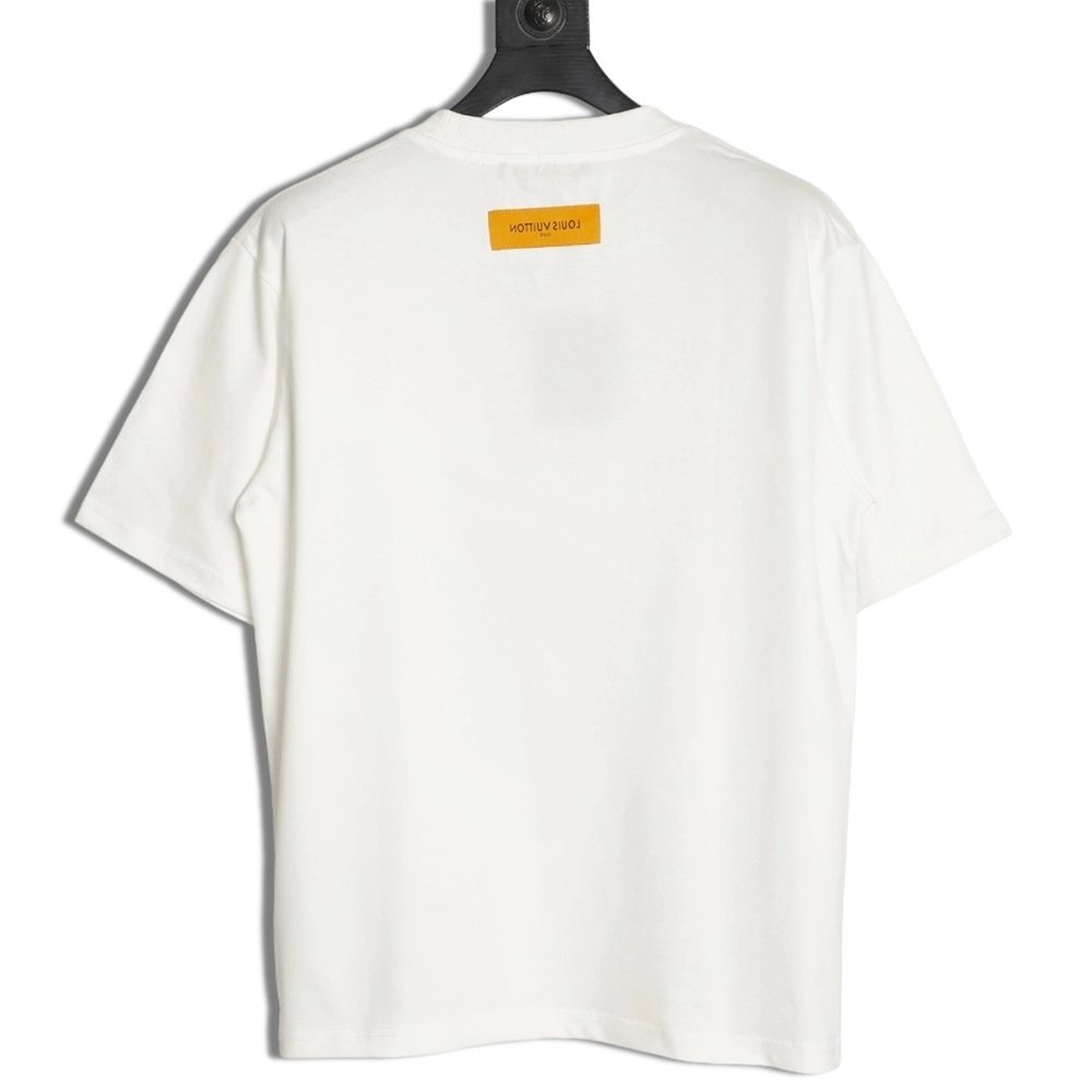 Louis Vuitton half-length logo monogram embroidered short-sleeved T-shirt,Louis Vuitton