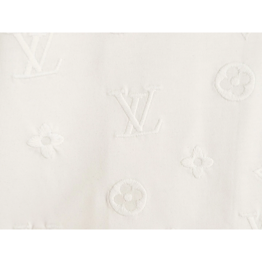 Louis Vuitton half-length logo monogram embroidered short-sleeved T-shirt,Louis Vuitton