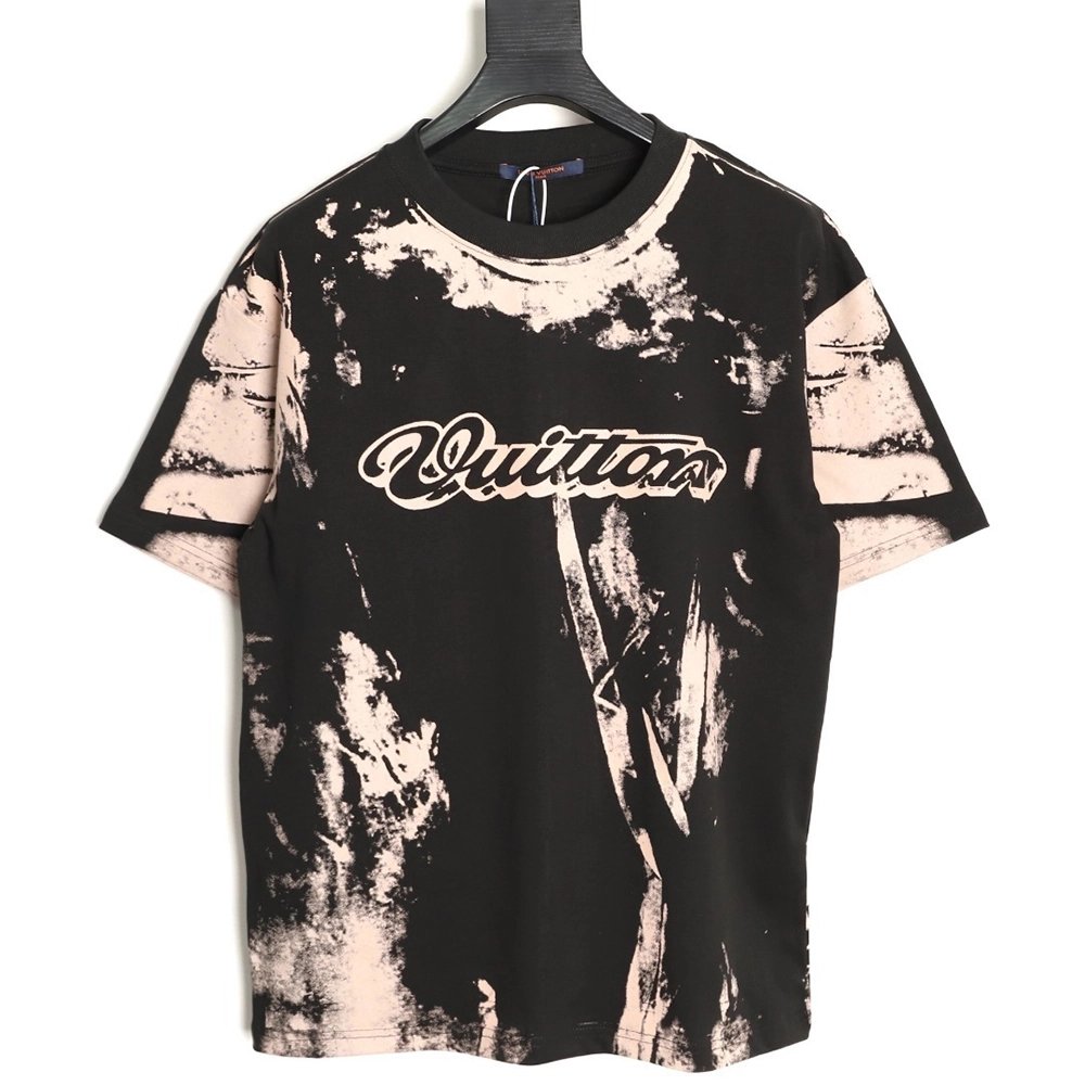 Louis Vuitton Illusion Tie-Dye Print Short-Sleeve Shirt TSK2,Louis Vuitton