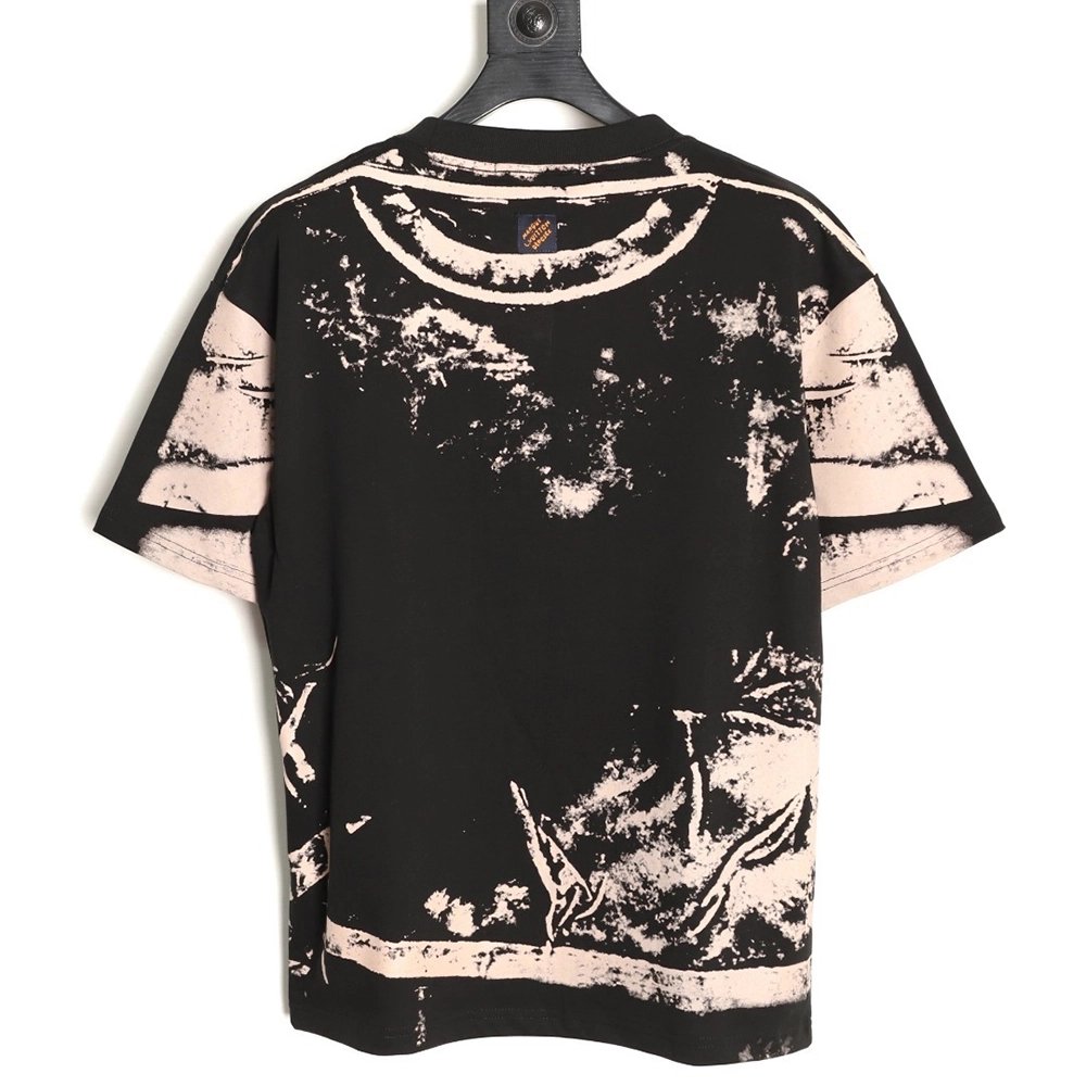 Louis Vuitton Illusion Tie-Dye Print Short-Sleeve Shirt TSK2,Louis Vuitton
