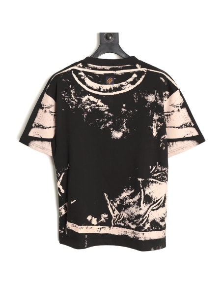 Louis Vuitton Illusion Tie-Dye Print Short-Sleeve Shirt TSK2,Louis Vuitton