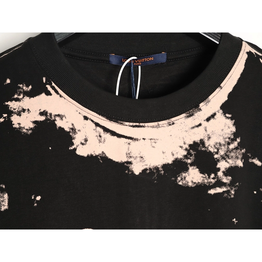 Louis Vuitton Illusion Tie-Dye Print Short-Sleeve Shirt TSK2,Louis Vuitton