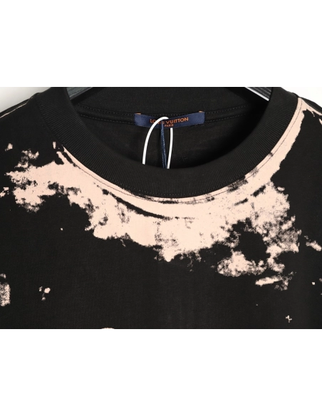 Louis Vuitton Illusion Tie-Dye Print Short-Sleeve Shirt TSK2,Louis Vuitton