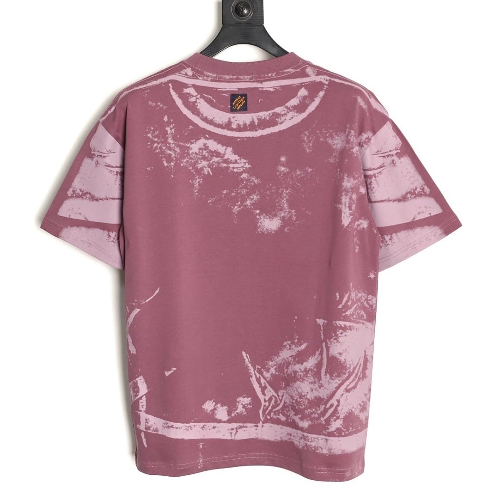 Louis Vuitton Illusion Tie-Dye Print Short-Sleeve Shirt TSK1,Louis Vuitton