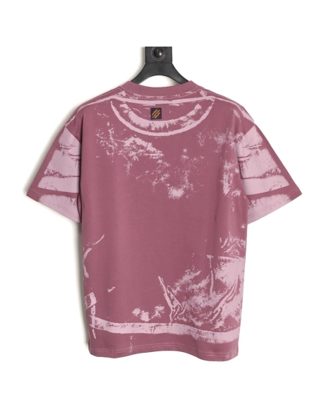 Louis Vuitton Illusion Tie-Dye Print Short-Sleeve Shirt TSK1,Louis Vuitton