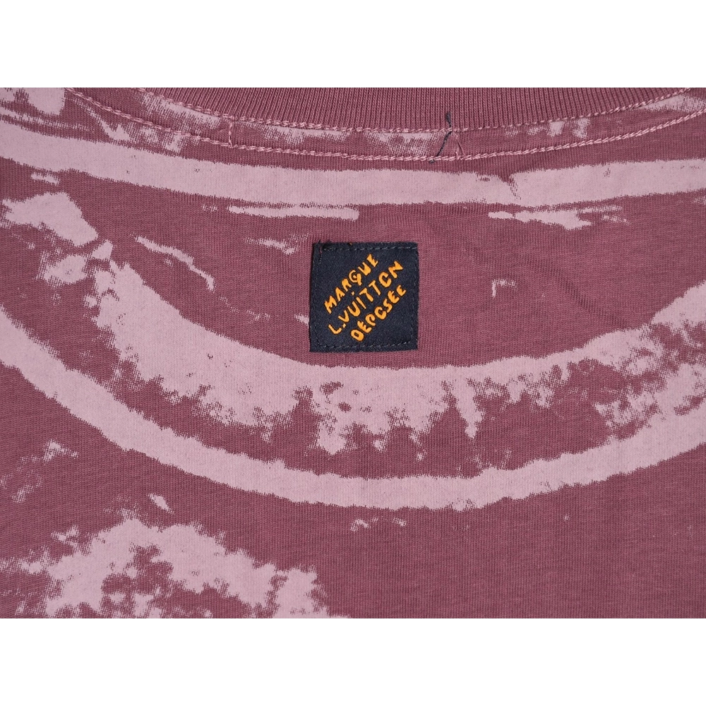 Louis Vuitton Illusion Tie-Dye Print Short-Sleeve Shirt TSK1,Louis Vuitton