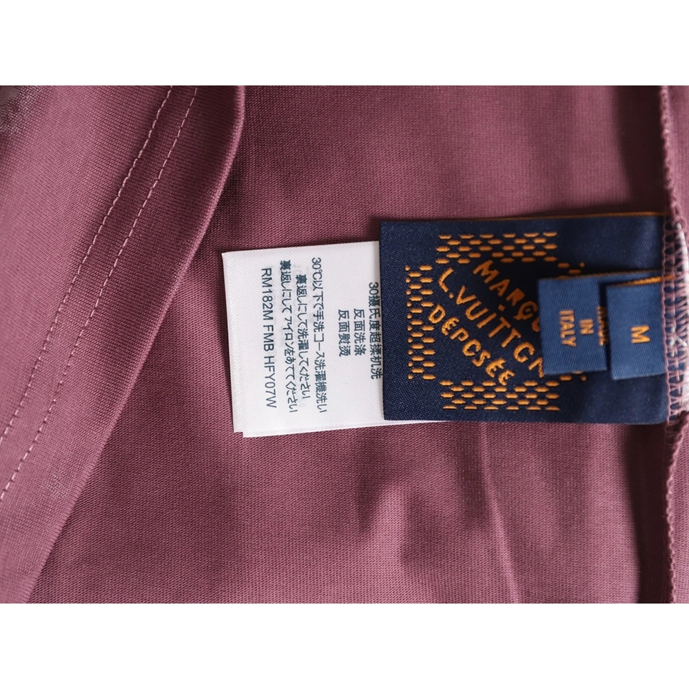 Louis Vuitton Illusion Tie-Dye Print Short-Sleeve Shirt TSK1,Louis Vuitton