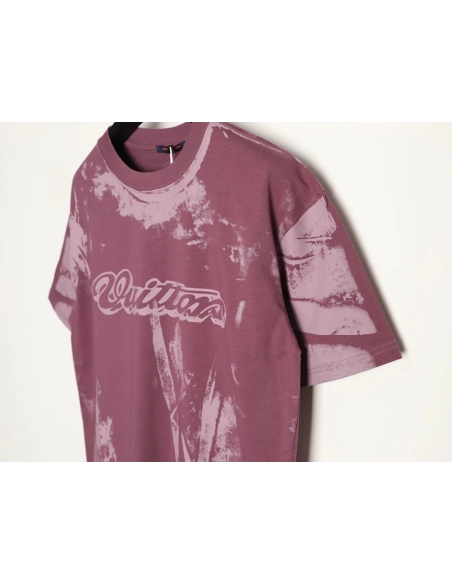 Louis Vuitton Illusion Tie-Dye Print Short-Sleeve Shirt TSK1,Louis Vuitton