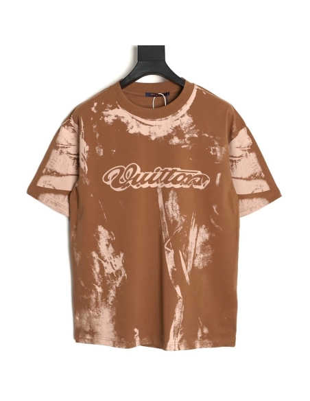 Louis Vuitton Illusion Tie-Dye Print Short-Sleeve Shirt,Louis Vuitton