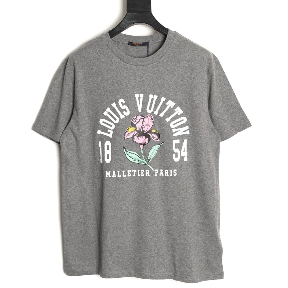 Louis Vuitton Iris 1854 Vintage Print Short-Sleeve T-Shirt TSK1,Louis Vuitton
