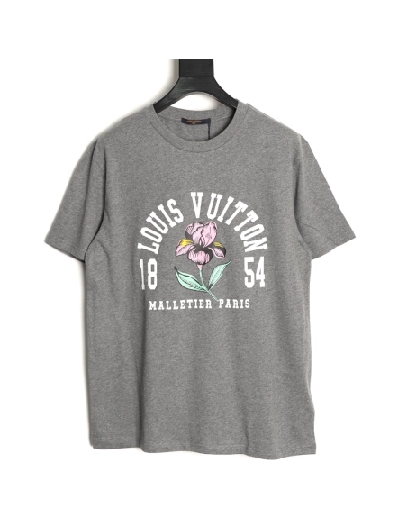 Louis Vuitton Iris 1854 Vintage Print Short-Sleeve T-Shirt TSK1,Louis Vuitton