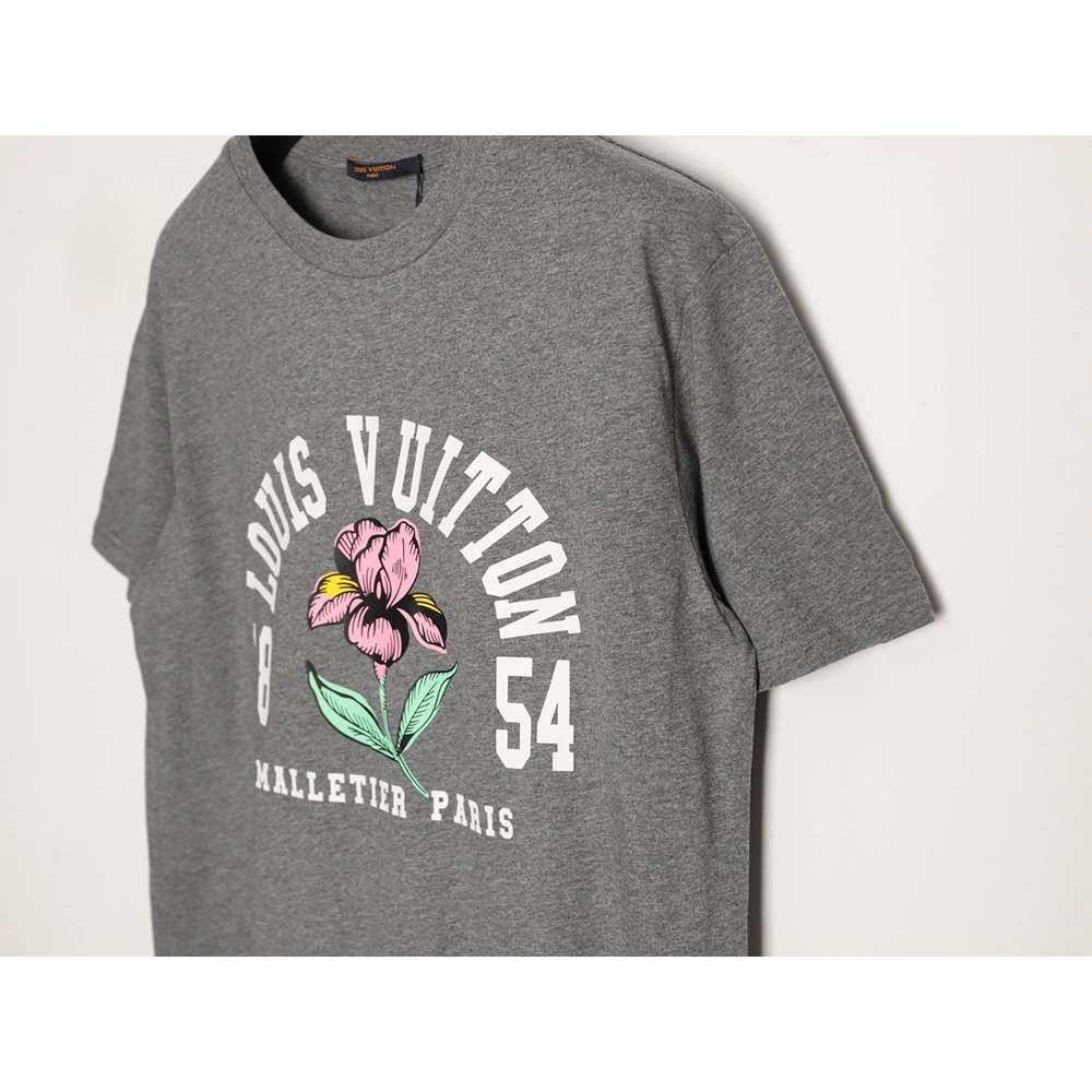 Louis Vuitton Iris 1854 Vintage Print Short-Sleeve T-Shirt TSK1,Louis Vuitton