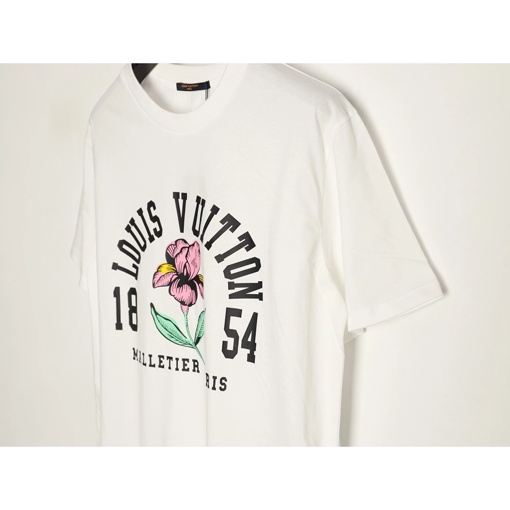 Louis Vuitton Iris 1854 Vintage Print Short-Sleeve T-Shirt,Louis Vuitton