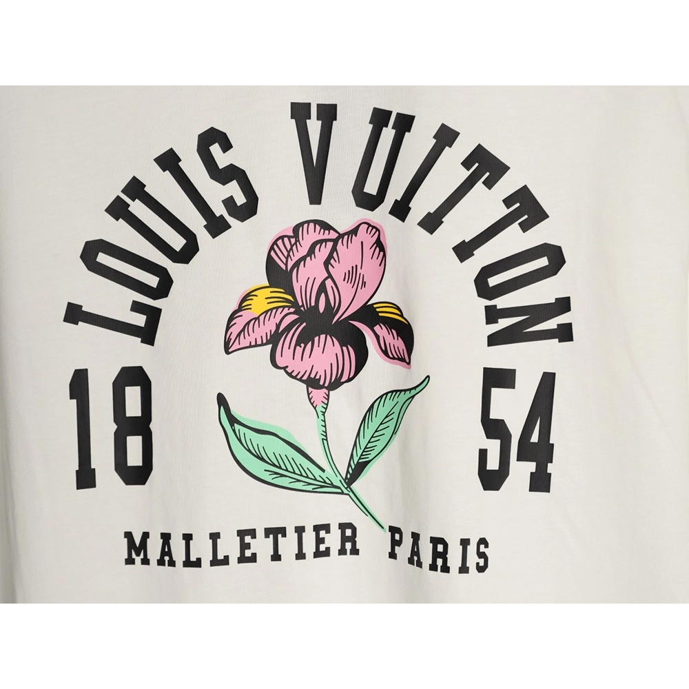 Louis Vuitton Iris 1854 Vintage Print Short-Sleeve T-Shirt,Louis Vuitton