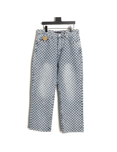 Louis Vuitton Nigo Damier Jacquard Denim Trousers,Louis Vuitton