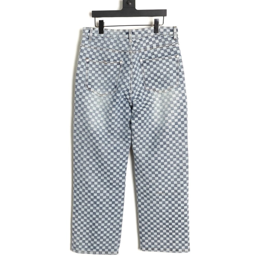 Louis Vuitton Nigo Damier Jacquard Denim Trousers,Louis Vuitton