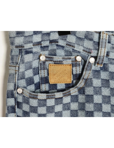 Louis Vuitton Nigo Damier Jacquard Denim Trousers,Louis Vuitton