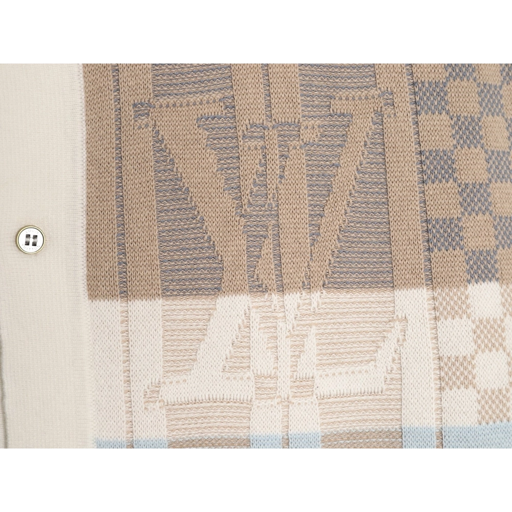 Louis Vuitton Plaid Jacquard-Knit Short-Sleeve Shirt,Louis Vuitton