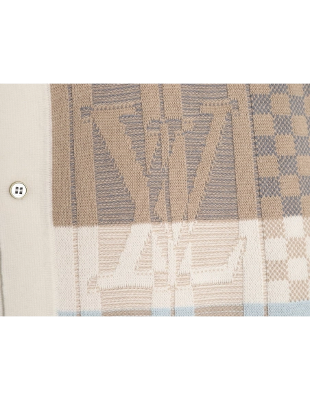 Louis Vuitton Plaid Jacquard-Knit Short-Sleeve Shirt,Louis Vuitton