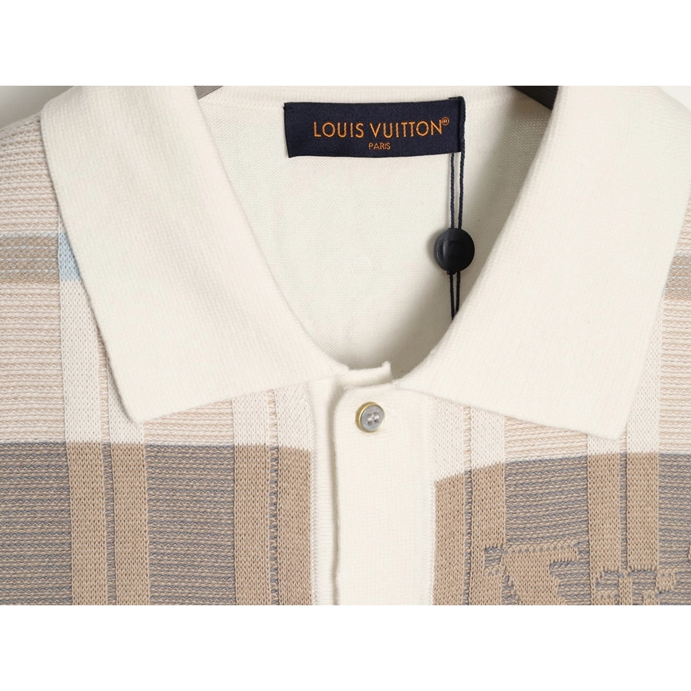 Louis Vuitton Plaid Jacquard-Knit Short-Sleeve Shirt,Louis Vuitton