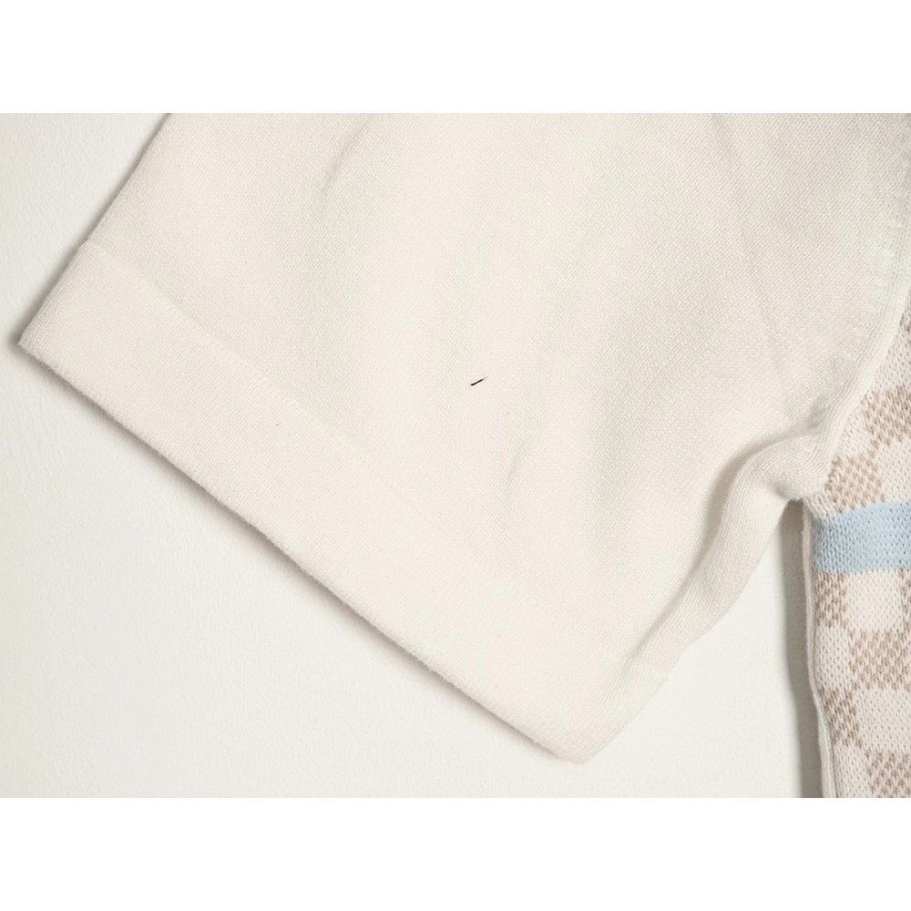 Louis Vuitton Plaid Jacquard-Knit Short-Sleeve Shirt,Louis Vuitton