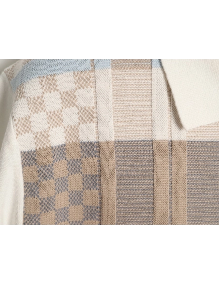 Louis Vuitton Plaid Jacquard-Knit Short-Sleeve Shirt,Louis Vuitton
