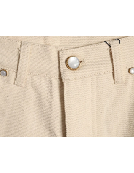 Louis Vuitton Pocket Leather Patch Denim Shorts,Louis Vuitton