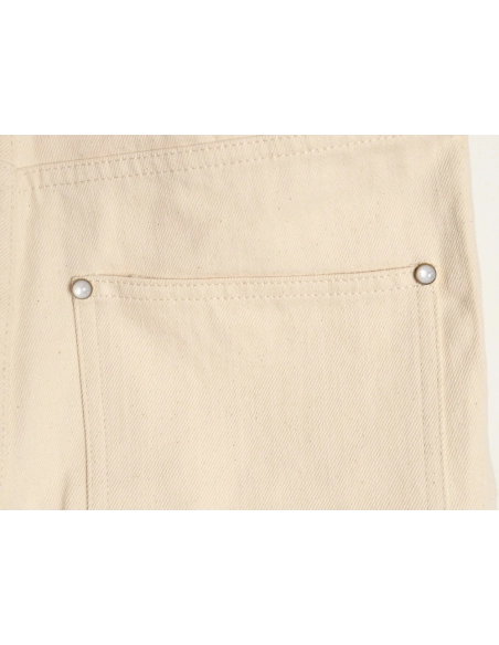 Louis Vuitton Pocket Leather Patch Denim Shorts,Louis Vuitton