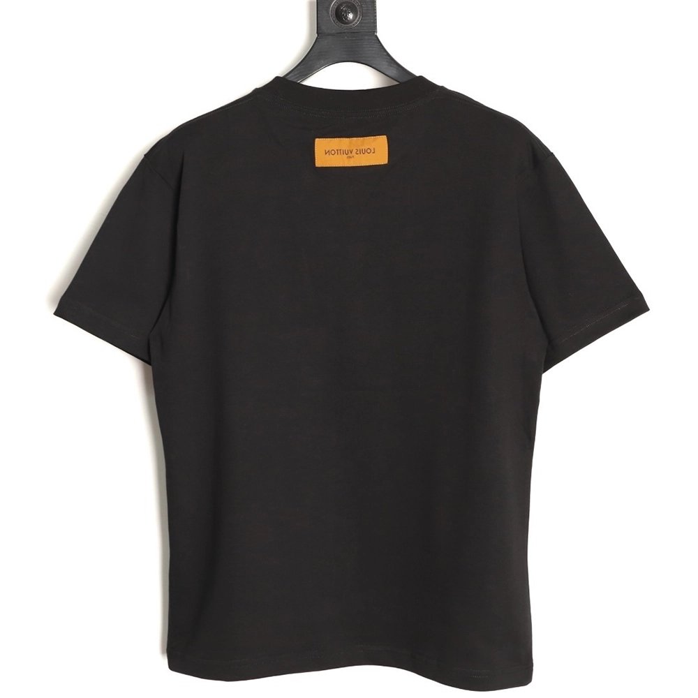 Louis Vuitton Rhinestone Large Logo Short-Sleeve T-Shirt TSK1,Louis Vuitton
