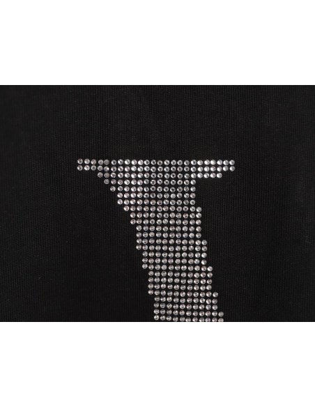 Louis Vuitton Rhinestone Large Logo Short-Sleeve T-Shirt TSK1,Louis Vuitton