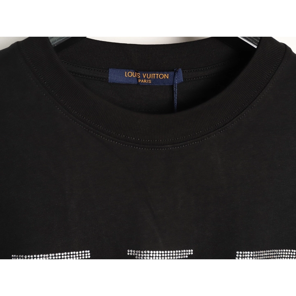 Louis Vuitton Rhinestone Large Logo Short-Sleeve T-Shirt TSK1,Louis Vuitton