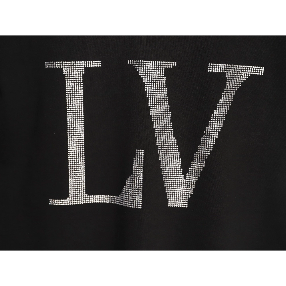 Louis Vuitton Rhinestone Large Logo Short-Sleeve T-Shirt TSK1,Louis Vuitton