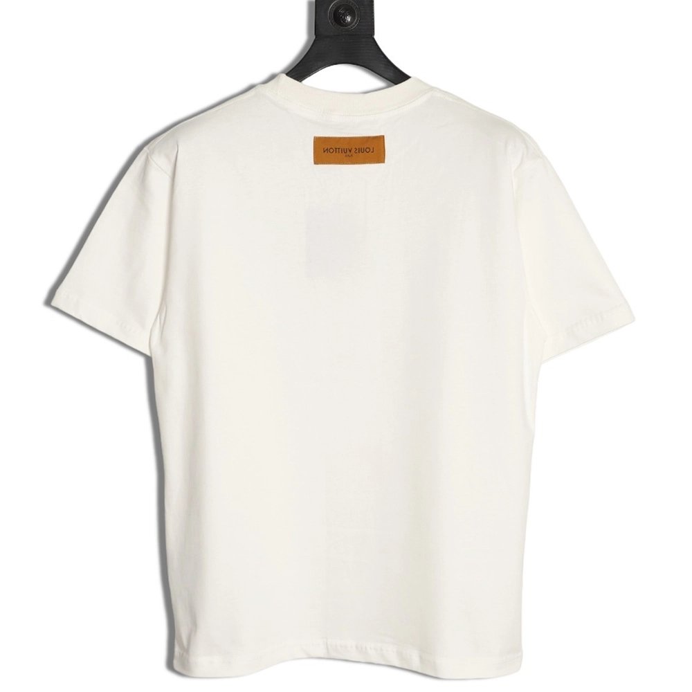 Louis Vuitton Rhinestone Large Logo Short-Sleeve T-Shirt,Louis Vuitton