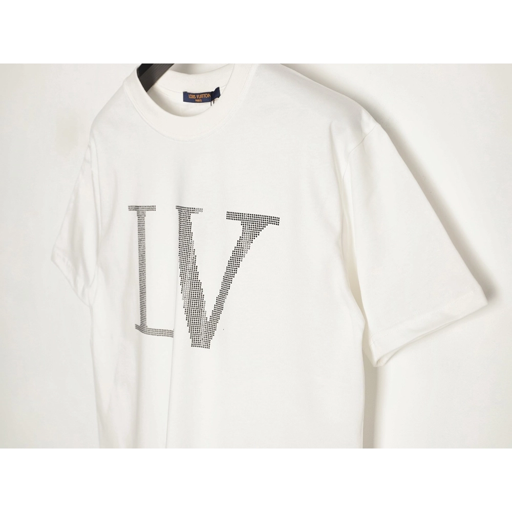 Louis Vuitton Rhinestone Large Logo Short-Sleeve T-Shirt,Louis Vuitton
