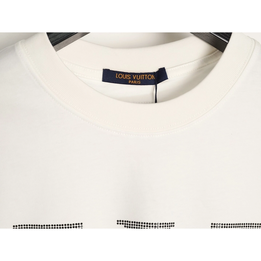 Louis Vuitton Rhinestone Large Logo Short-Sleeve T-Shirt,Louis Vuitton