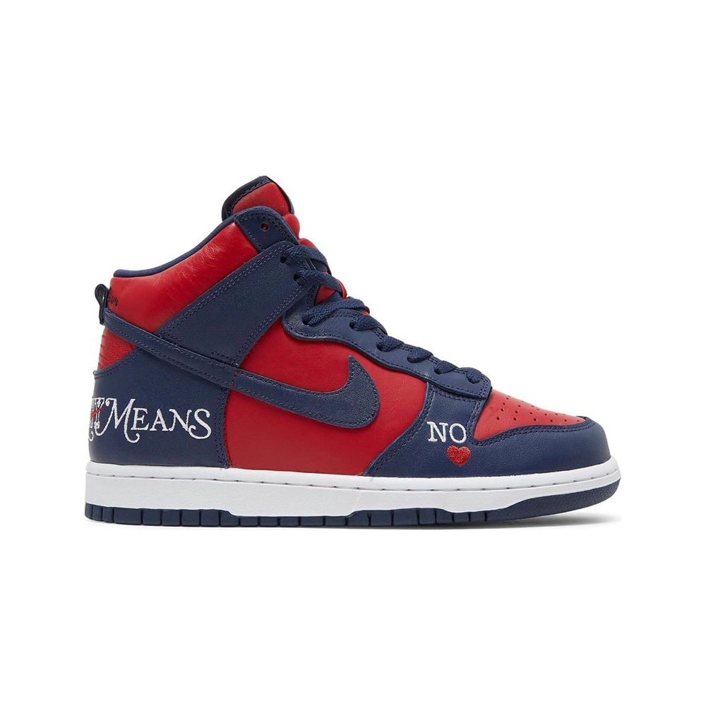 SUPREME X DUNK HIGH SB BY ANY MEANS RED NAVY,Dunk SB,NIKE SHOES Reps