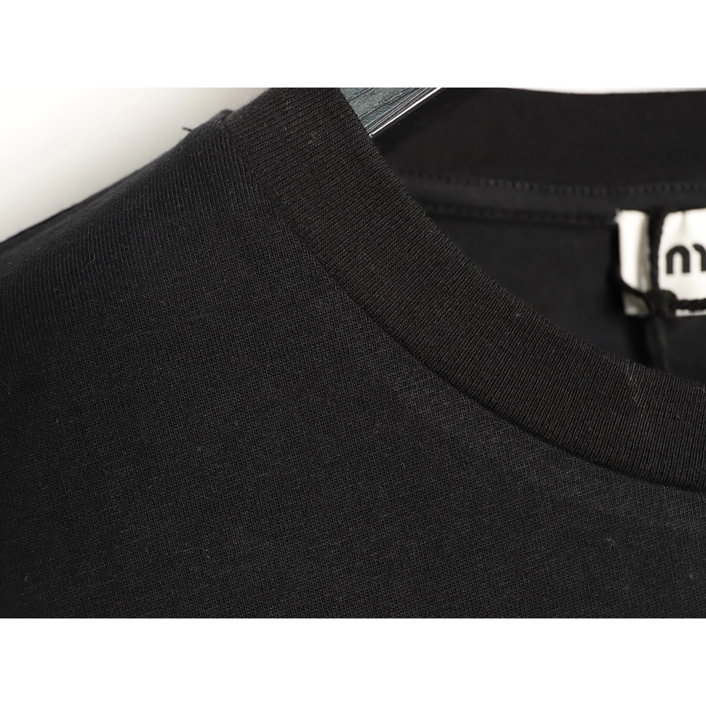 Miu Miu Embroidered Logo Short-Sleeve T-Shirt TSK1,Miu Miu