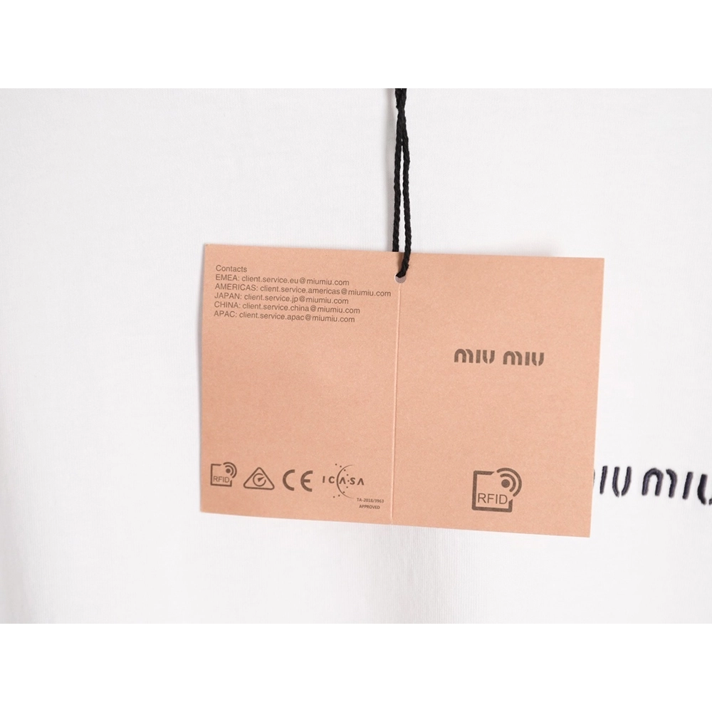 Miu Miu Embroidered Logo Short-Sleeve T-Shirt,Miu Miu