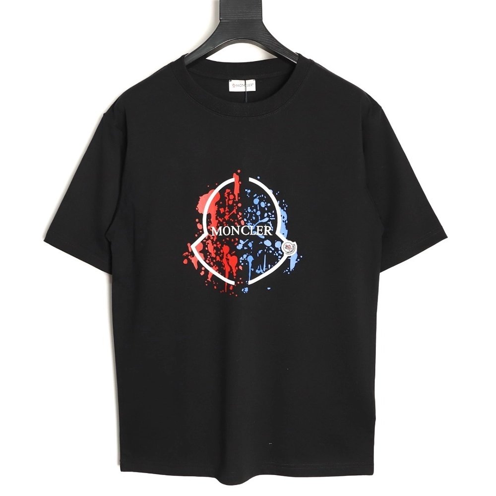 Moncler Colorful Splatter Logo Short-Sleeve T-Shirt TSK1,Moncler