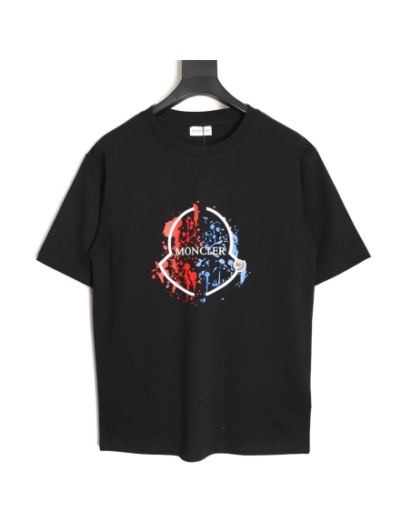 Moncler Colorful Splatter Logo Short-Sleeve T-Shirt TSK1,Moncler