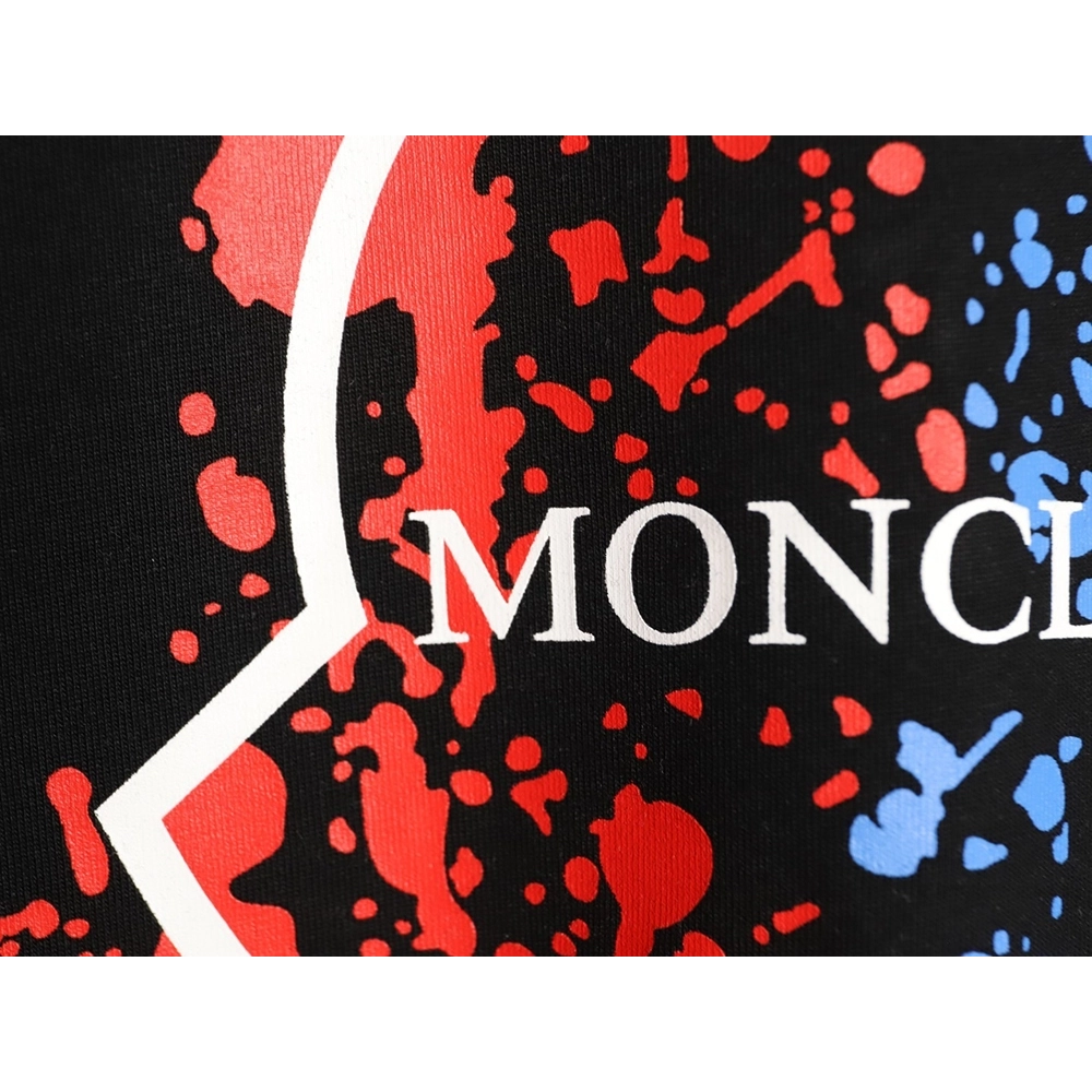 Moncler Colorful Splatter Logo Short-Sleeve T-Shirt TSK1,Moncler