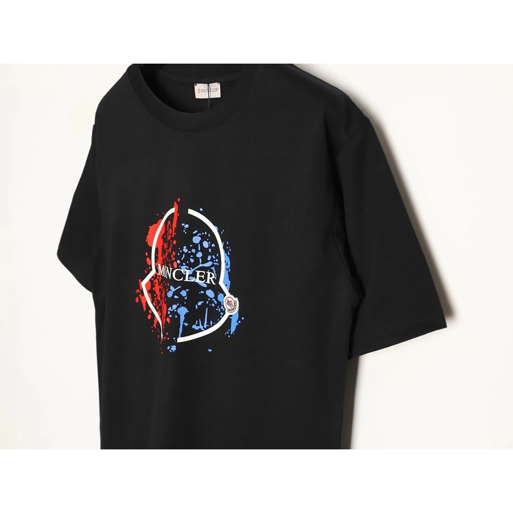 Moncler Colorful Splatter Logo Short-Sleeve T-Shirt TSK1,Moncler