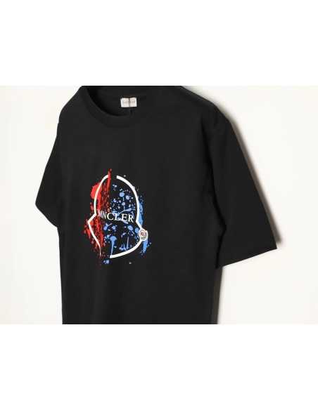 Moncler Colorful Splatter Logo Short-Sleeve T-Shirt TSK1,Moncler