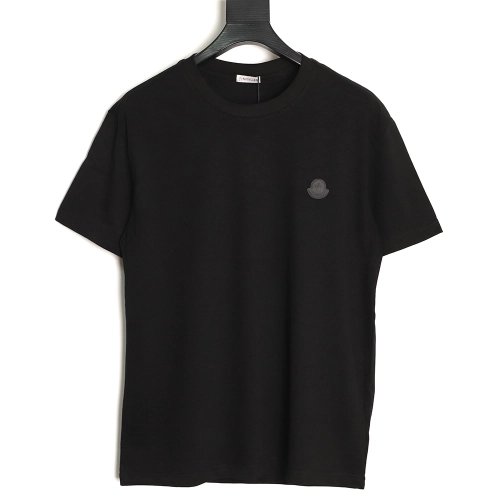 Moncler Embroidered Black Label Logo Short-Sleeve T-Shirt TSK1,Moncler