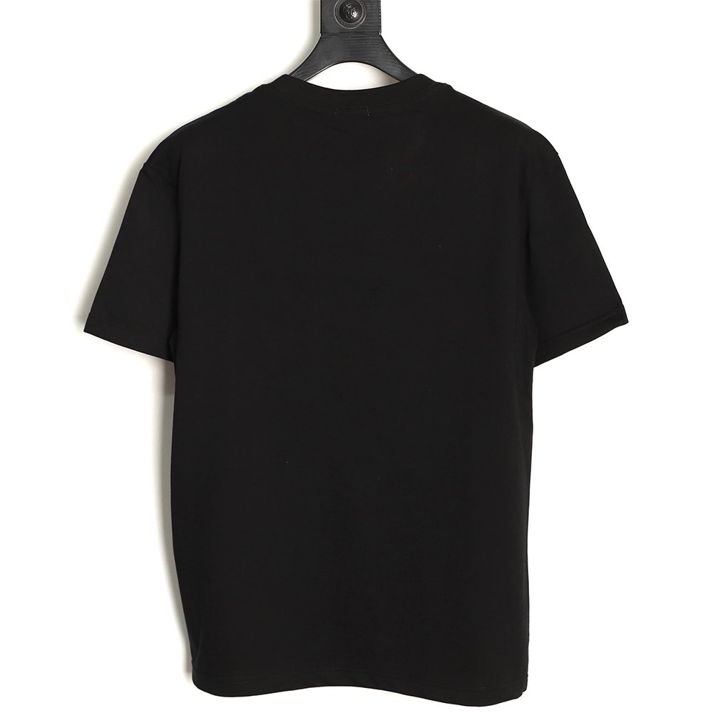 Moncler Embroidered Black Label Logo Short-Sleeve T-Shirt TSK1,Moncler