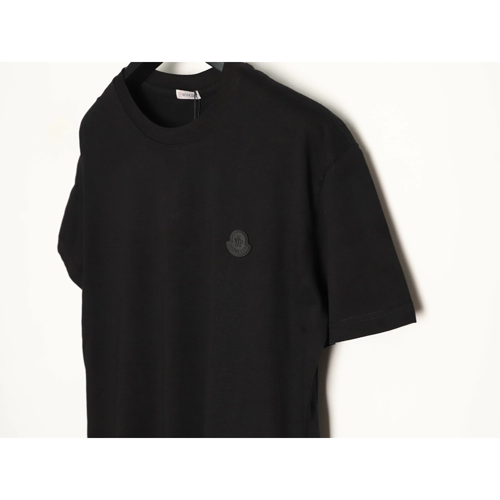 Moncler Embroidered Black Label Logo Short-Sleeve T-Shirt TSK1,Moncler