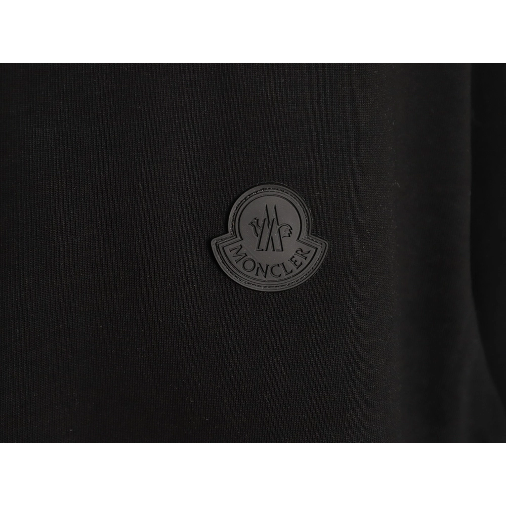 Moncler Embroidered Black Label Logo Short-Sleeve T-Shirt TSK1,Moncler